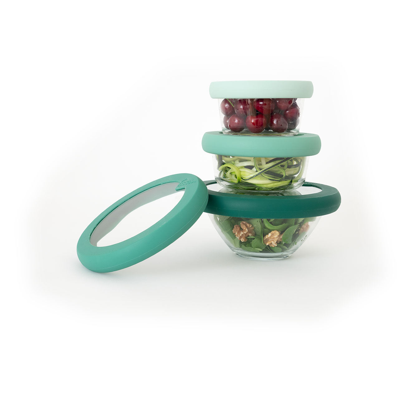 Food Huggers Frischhaltedeckel aus Glas / Silikon