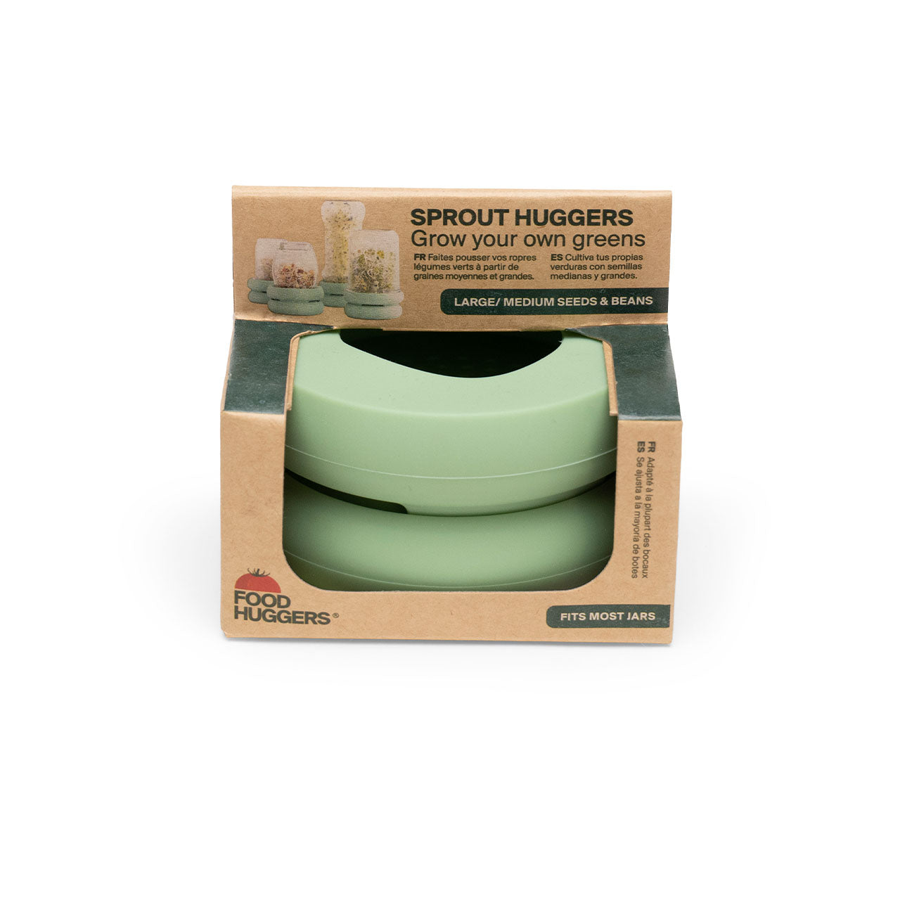 Food Huggers Sprout Huggers Sprossendeckel Set aus Silikon für Gläser
