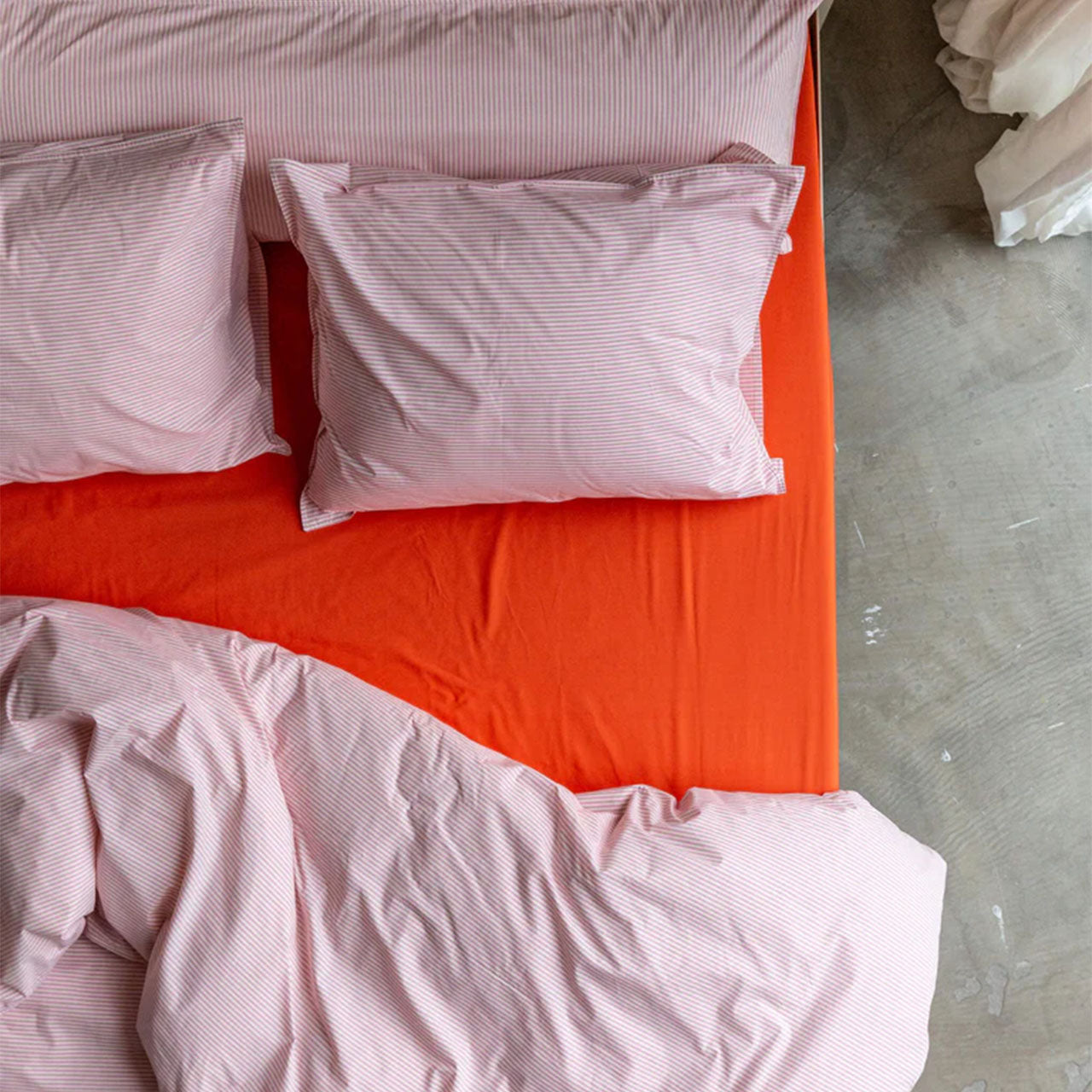 Suite702 bedMATE Perkal Woven Stripe Kissenbezug aus Bio Baumwolle