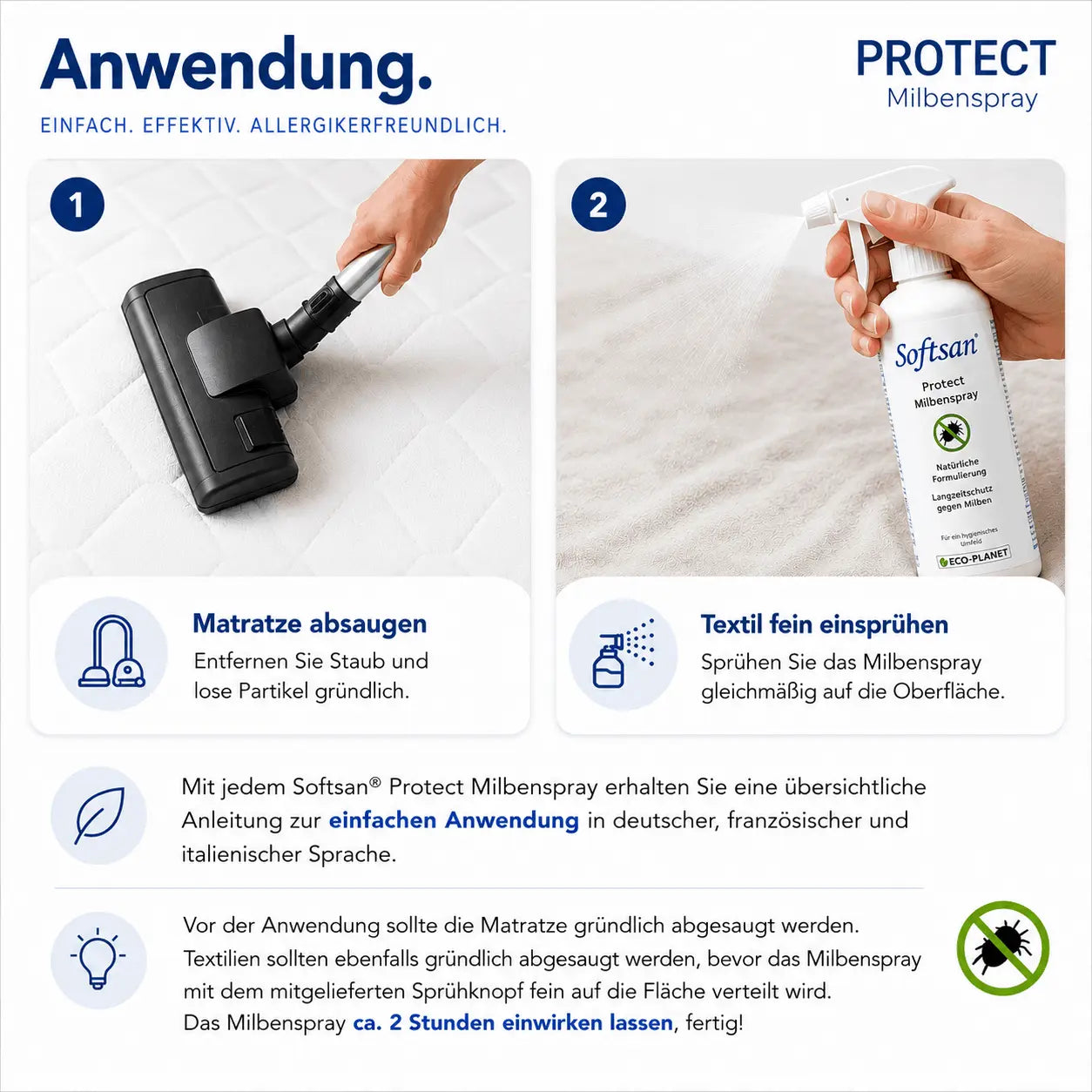 Softsan® Milbenspray - schützt zuverlässig