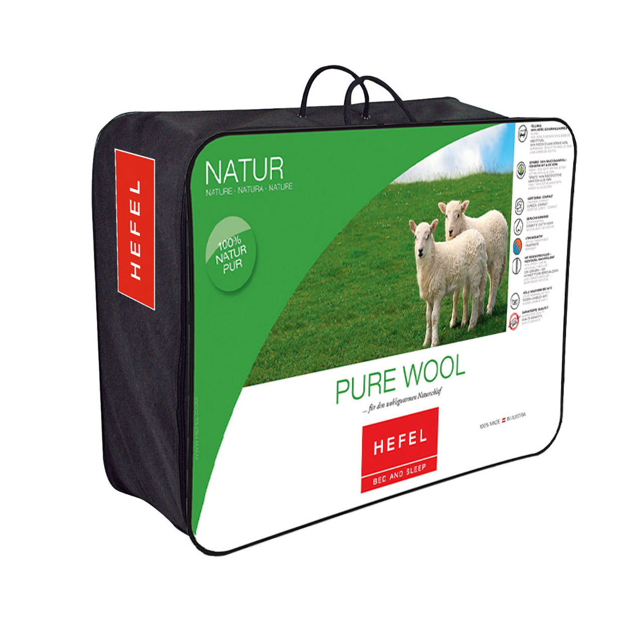 Hefel Pure Wool Kopfkissen mit Wolle Füllung