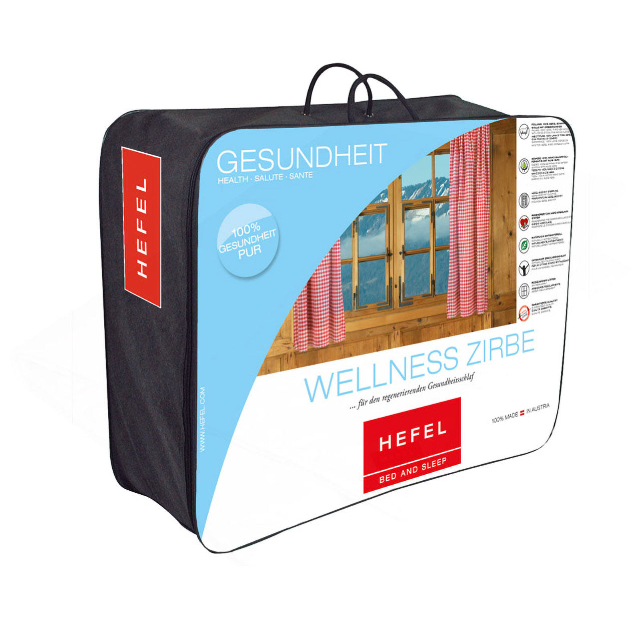 Hefel Wellness Zirbe Duo Herbst/Winter-Bettdecke mit Schafschurwolle-Zirben-Füllung