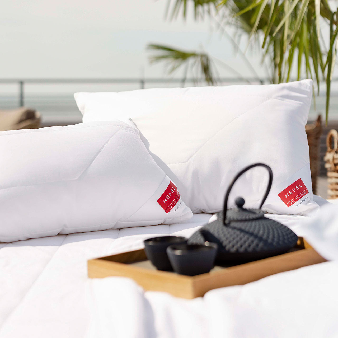 Hefel Wellness Retreat Kopfkissen mit PES-Faserbällchen Füllung