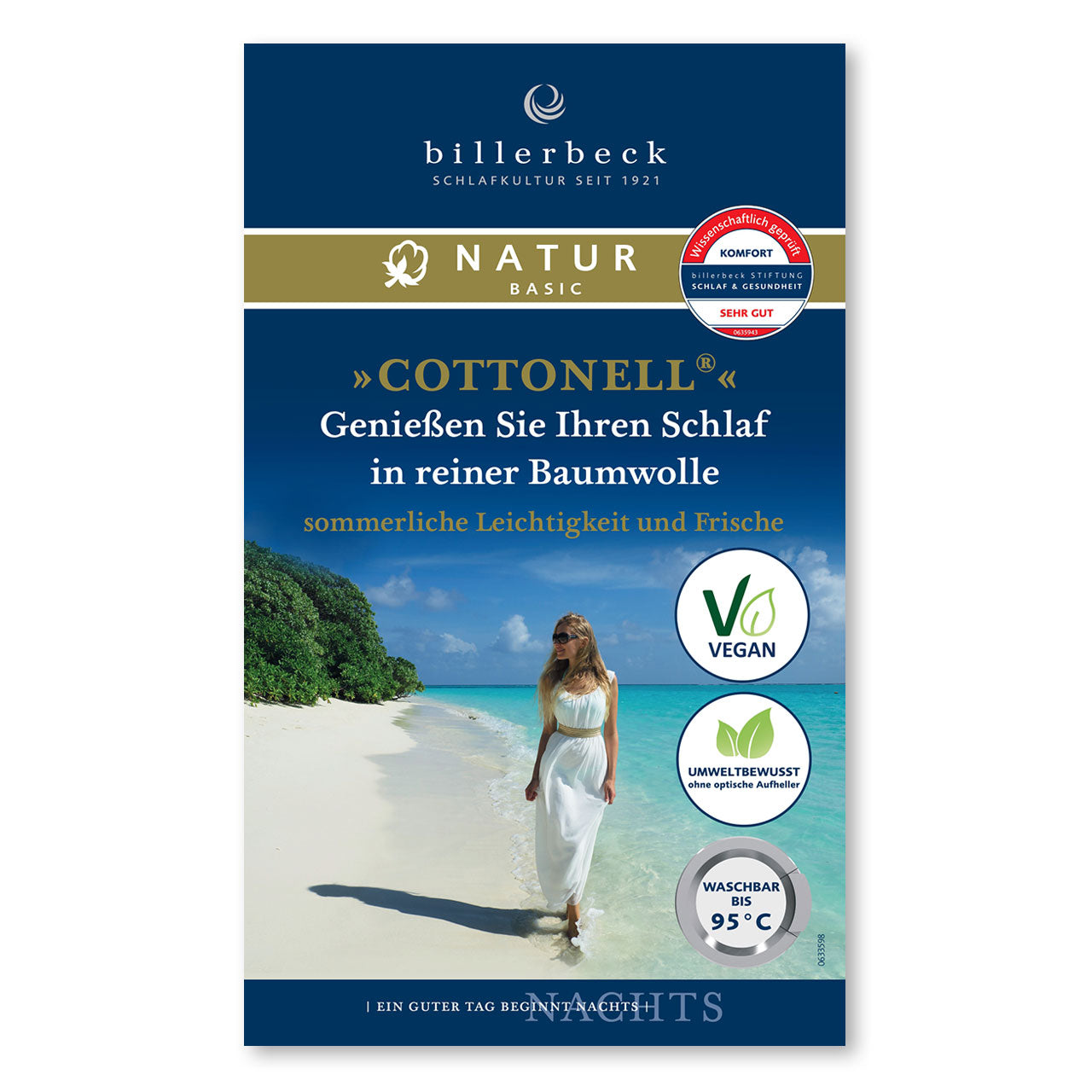 Billerbeck COTTONELL® Superlight Frühjahr/Sommer-Bettdecke mit Baumwolle-Füllung