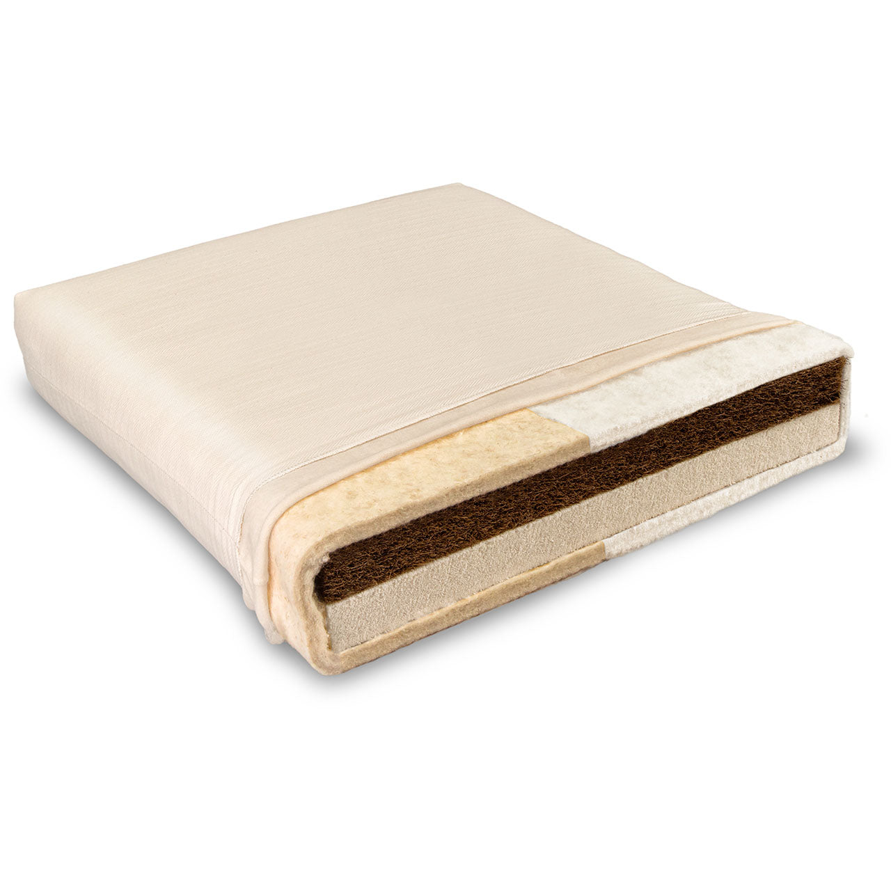 Baumberger Vario Naturlatex / Kokosfaser Öko Jugendmatratze mit Bio Baumwolle / Schurwolle Bezug