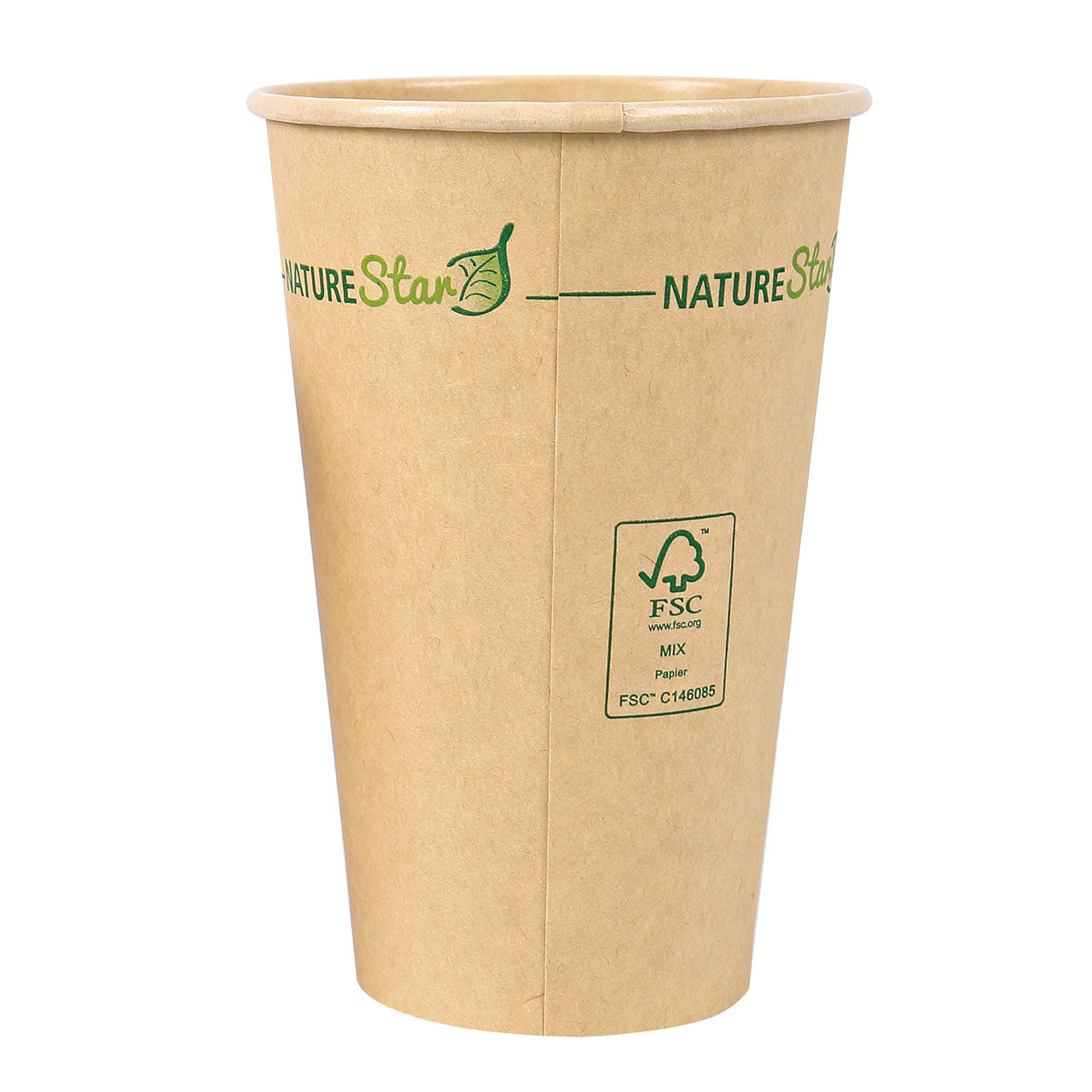 Nature Star Mocca Einweg Papierbecher 50 Stück