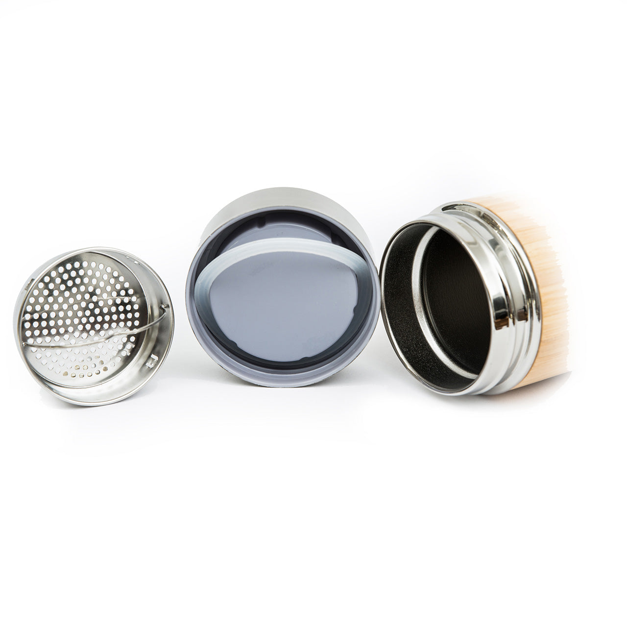 Pandoo Thermobecher aus Edelstahl / Bambus