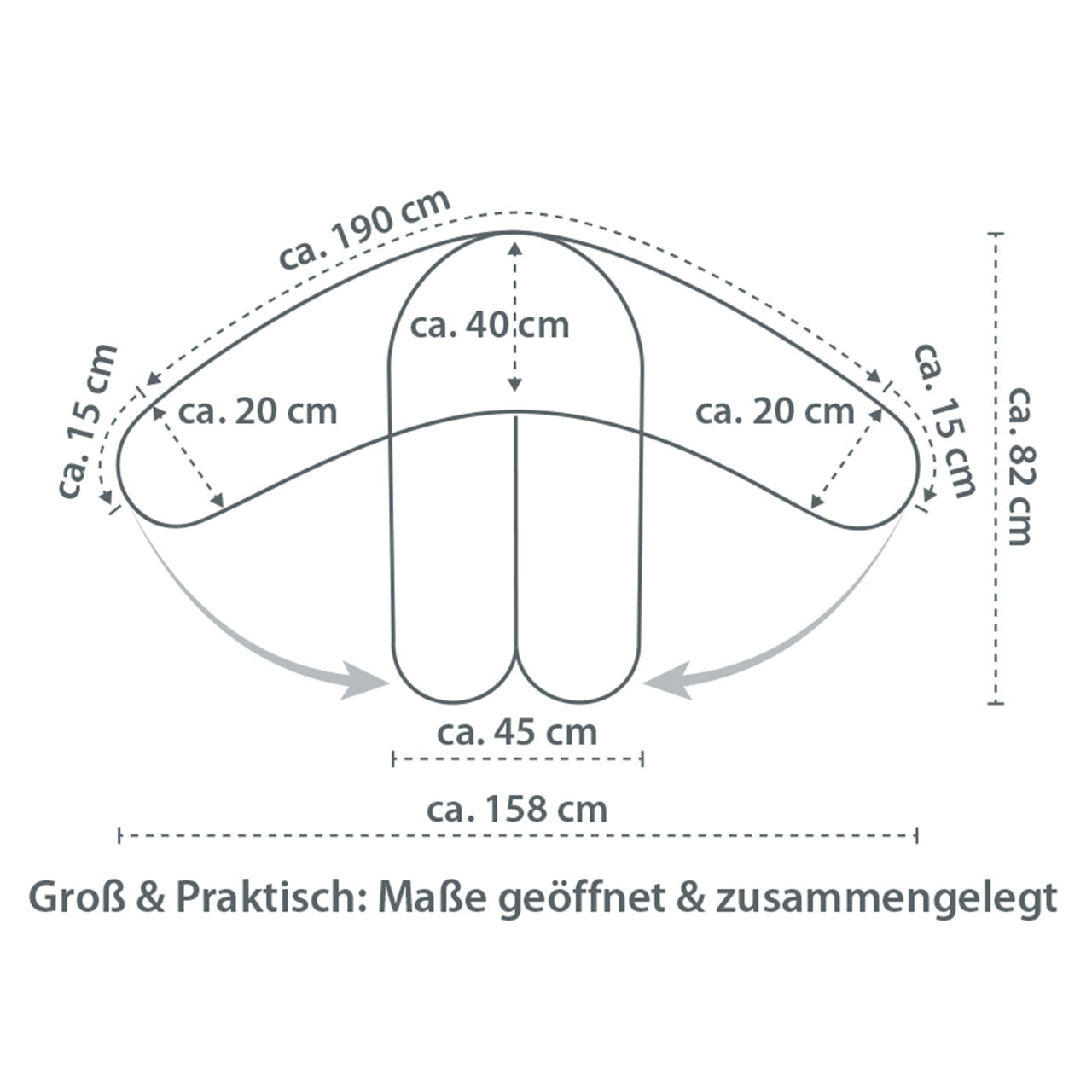 Theraline Musselin Stillkissen mit EPS-Mikroperlen Füllung