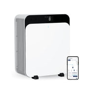 Blueair Classic Pro CP7i Luftreiniger in Weiß mit Display und zugehöriger Smartphone-App