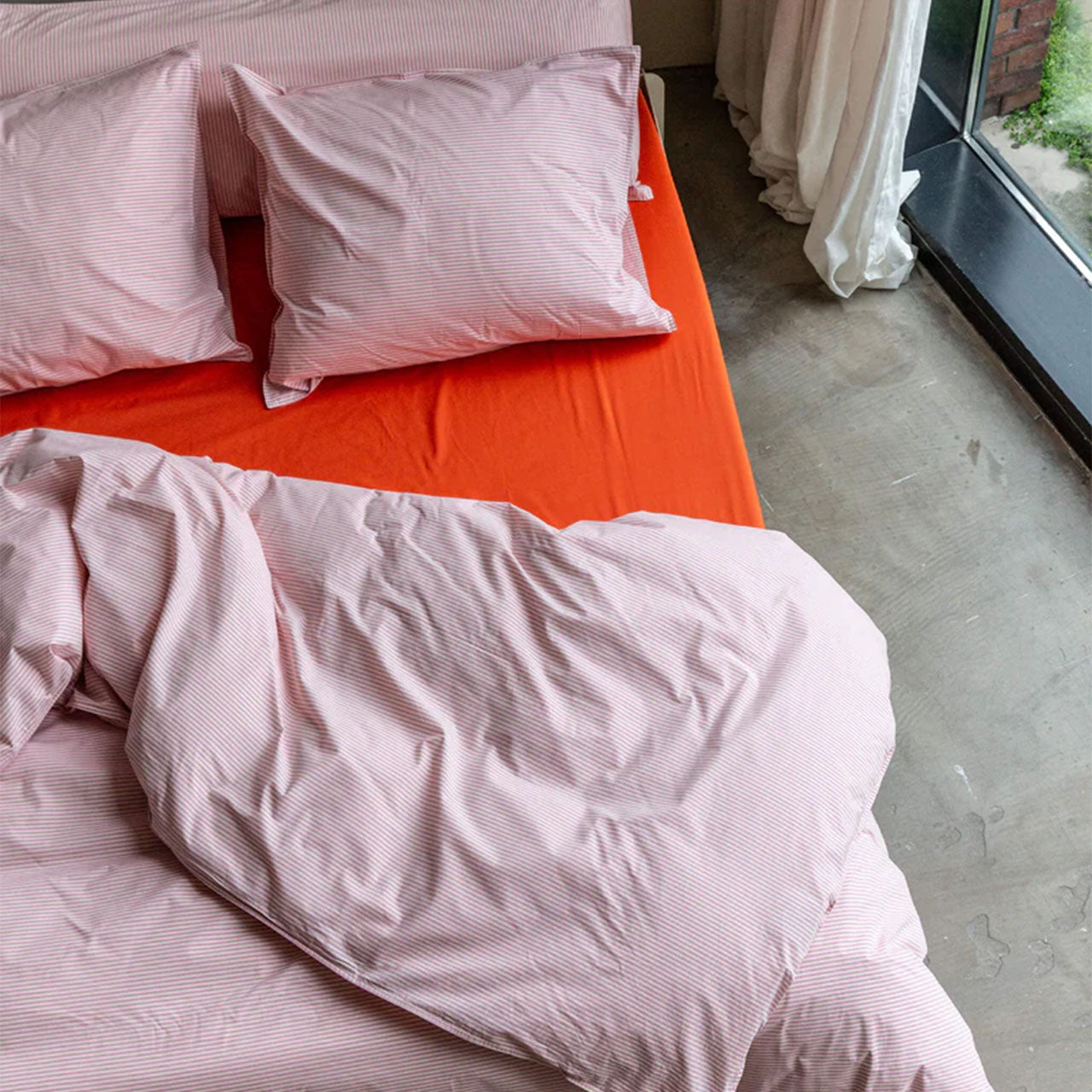 Suite702 Perkal Woven Stripe Bettdeckenbezug aus Bio Baumwolle